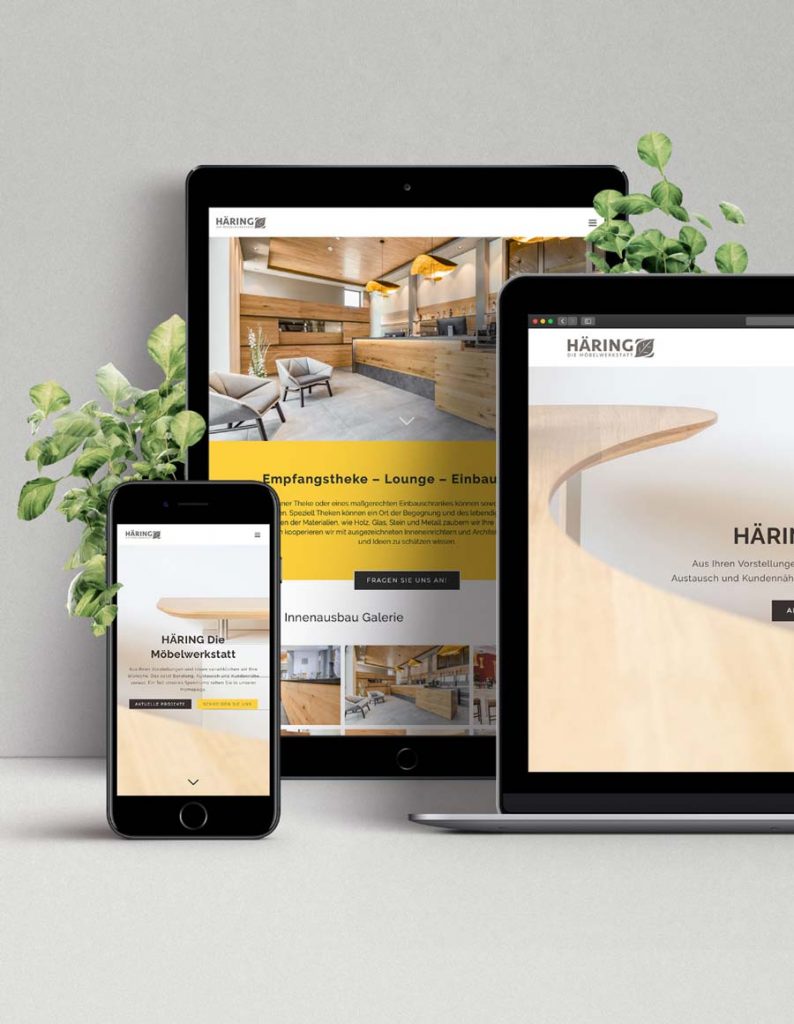 Webdesign und Webseite für Schreinerei Zimmerei in Freiburg und Umgebung mit Produktfotos Referenzfotos und Mitarbeiterfotos aus der Werktstatt