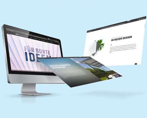 Webseite für ein Produkt und Webshop
